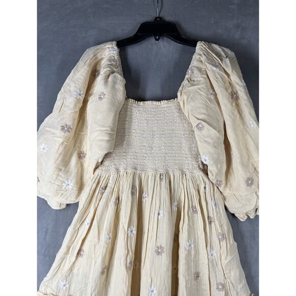 Free People Dahlia Embroidered Maxi Dress Size Medium Ballet Combo - Picture 7 of 12
